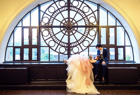 横浜開港記念会館での結婚式前撮り