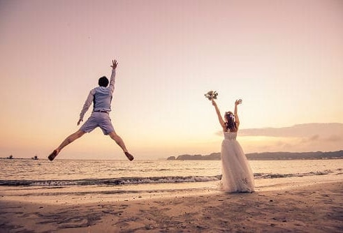 サンセットビーチで前撮り