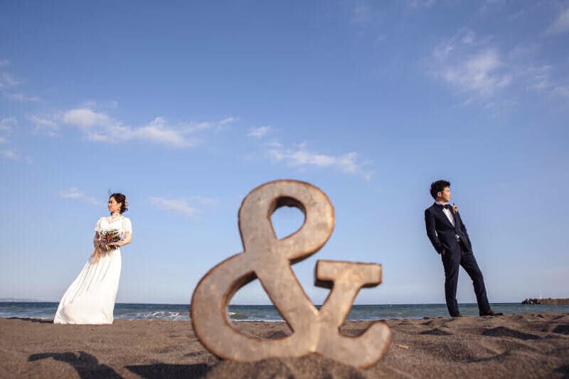 前撮りアイテムを使ったショット