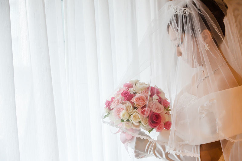 結婚式当日の新婦ソロショット