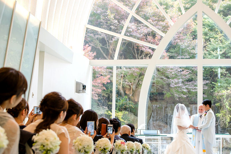 指輪交換のスナップ写真