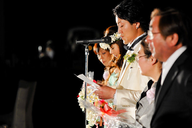 新郎による謝辞