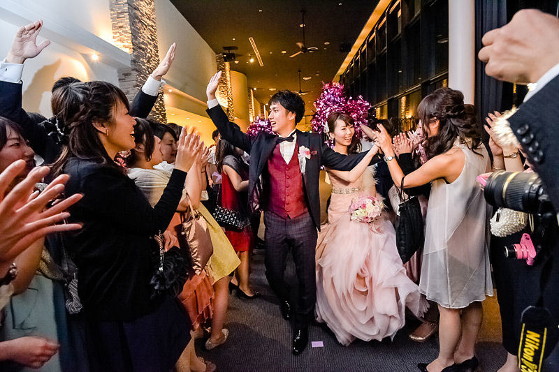 二次会パーティーの入場ショット