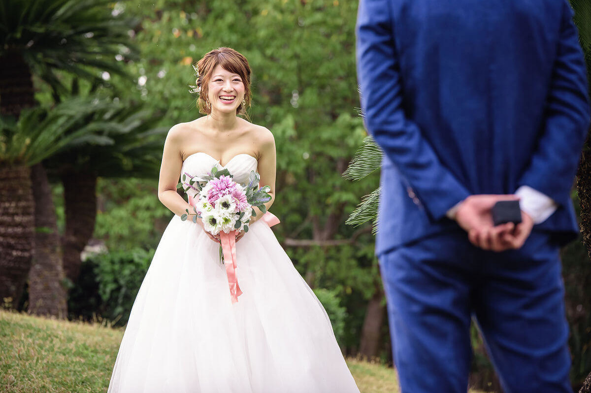 プロポーズされる新婦