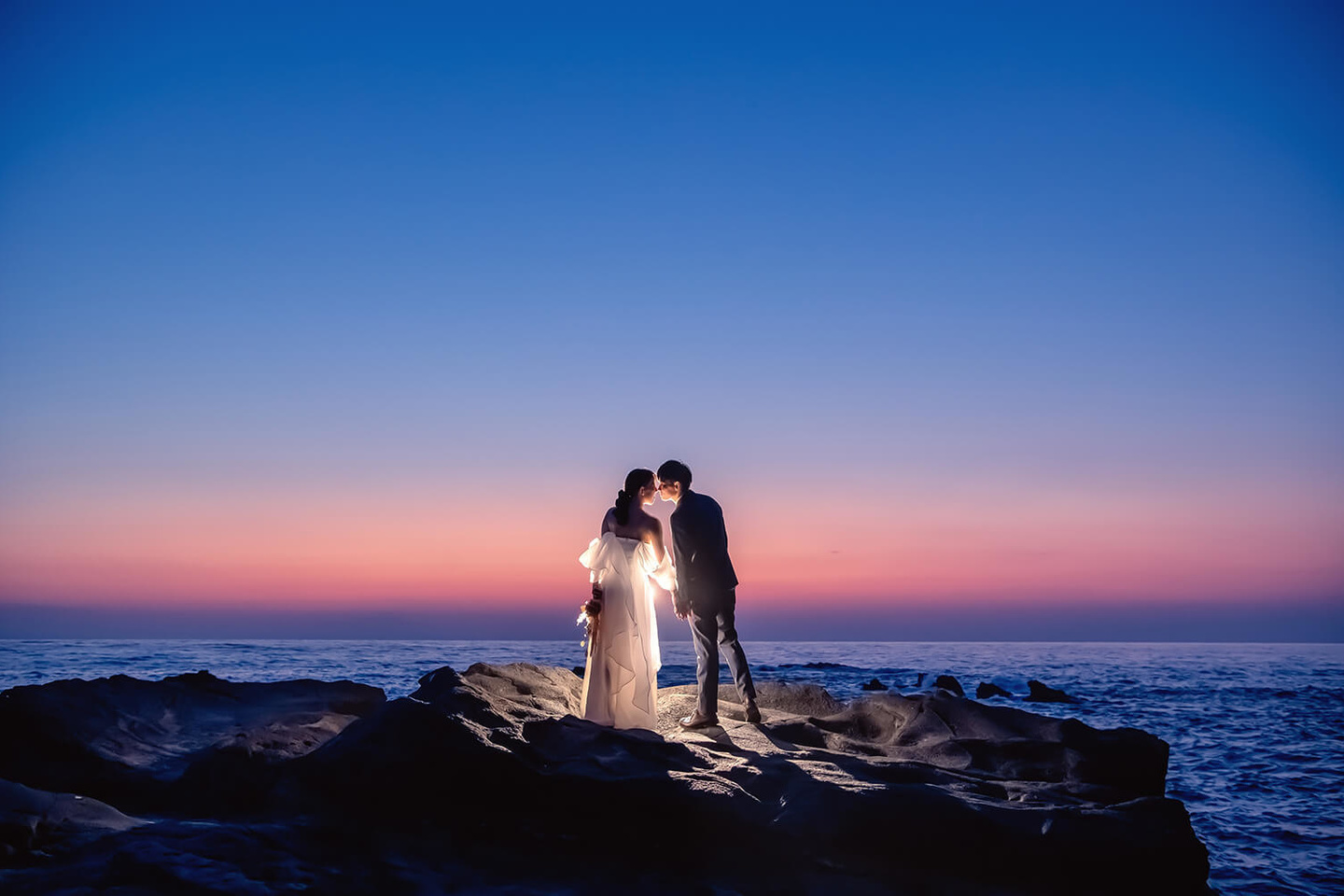 サンセットの城ヶ島で前撮り